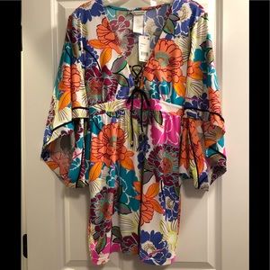Trina Turk Radiant Blooms Beach Cover-Up-MD-NWT